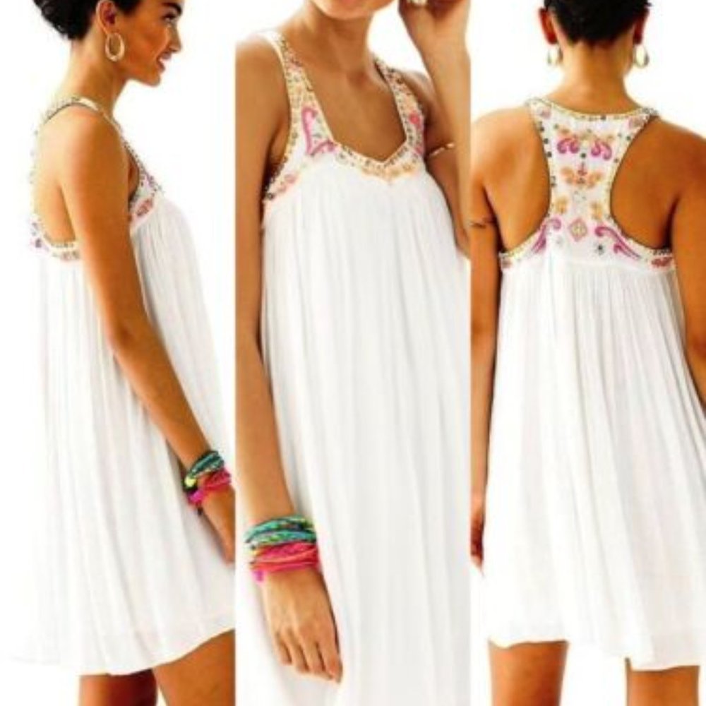 Lilly Pulitzer Beaded Lorna Dress Resort White